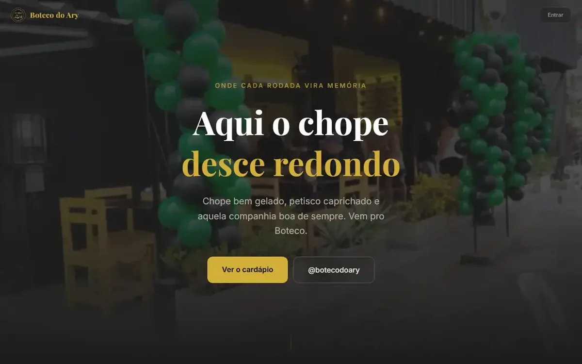 Site do Boteco do Ary
