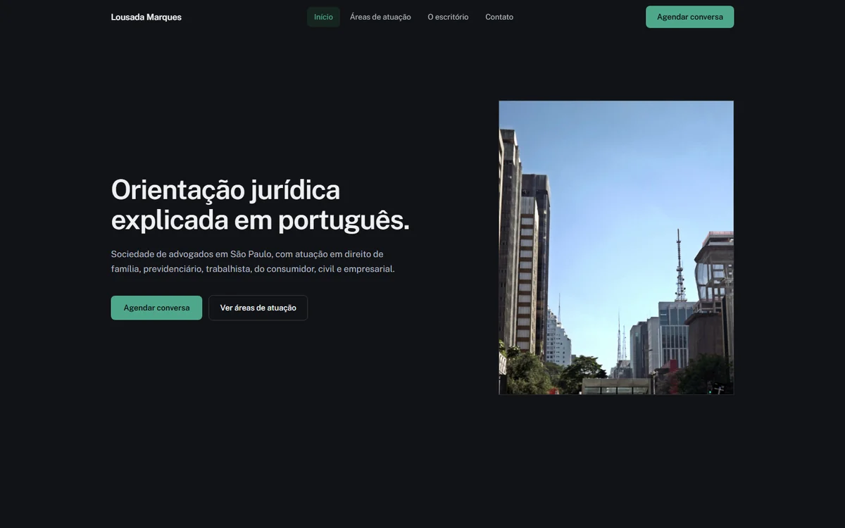 Site da Advocacia Lousada Marques